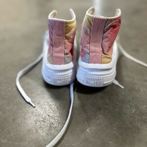 Size 3 Girls Converse-Multi colored, Platform.